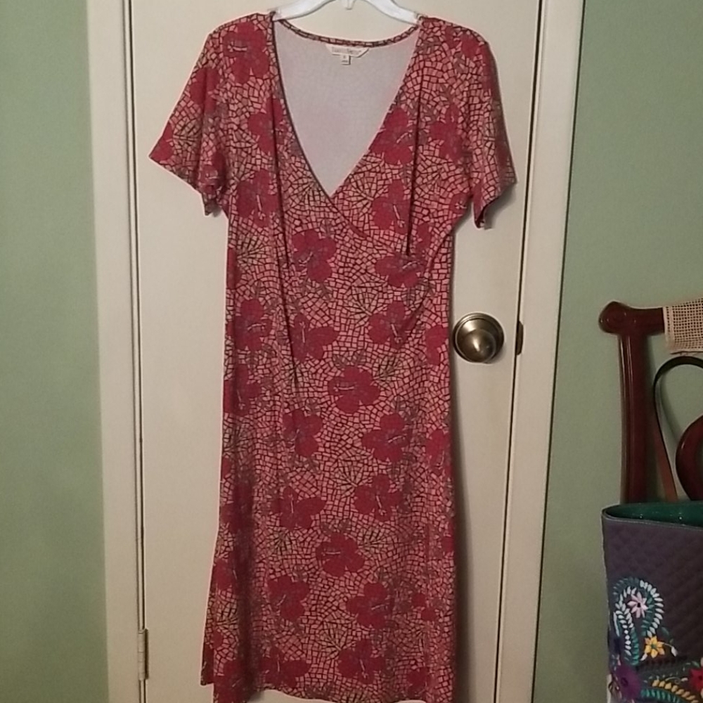Faux wrap dress.